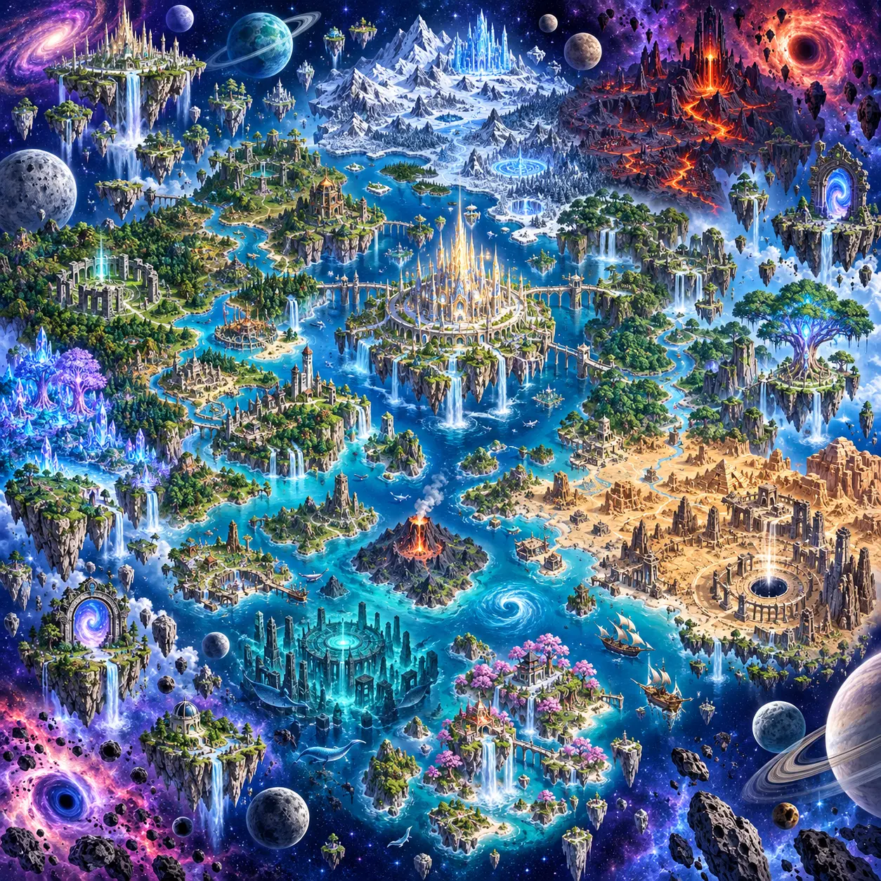 Fantasy- und Kosmosmotiv